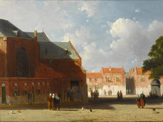 Jan Weissenbruch - A view of a Dutch town.webp