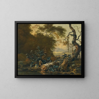 Jan Wijnants - A Landscape With Trees And Foliage Beside The Edge Of A Pond.webp