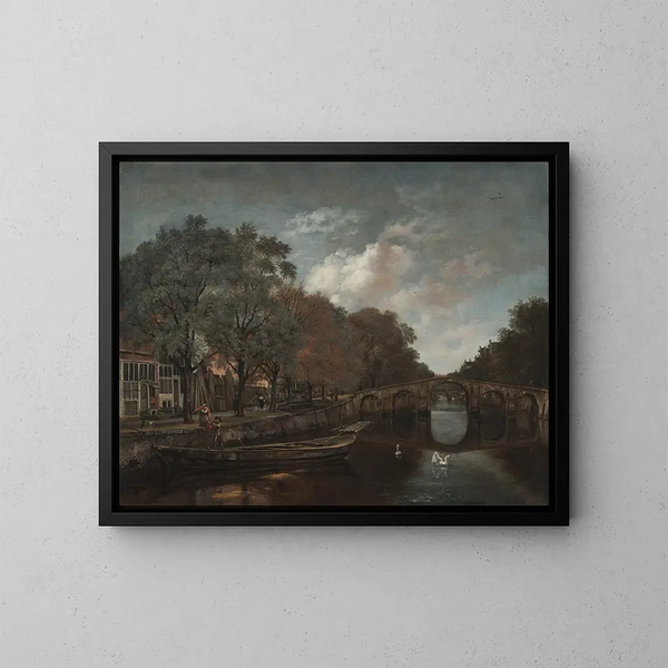 Herengracht en Ámsterdam - Jan Wijnants — cuadro enmarcado en la pared