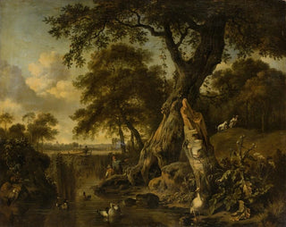 Jan Wijnants - River Landscape with Fisherman and Hunter.webp