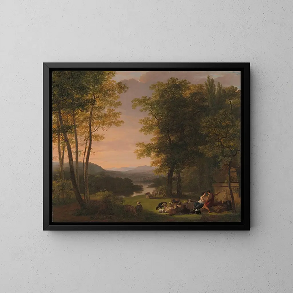 Paisaje arcadiano - Jan Willem Pieneman — cuadro enmarcado en la pared