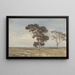 View of the moor with two trees - Jan Willem van Borselen — framed artwork on a wall