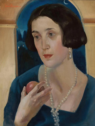 Jan Wydra - Portrait of a woman with an apple.webp