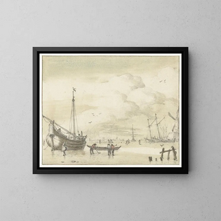 Jan van Call the elder - Wintergezicht Jan van de Cappelle 1634  1700.webp