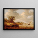 Un día ventoso - Jan van Goyen — cuadro enmarcado en la pared