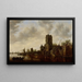 Paisaje fluvial con la puerta Pellecussen cerca de Utrecht - Jan van Goyen — cuadro enmarcado en la pared