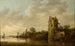 River with an Old Tower - Jan van Goyen — artwork view