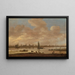 una ciudad imaginaria al otro lado de un río con la torre de Saint-Pol en Vianen - Jan van Goyen — cuadro enmarcado en la pared