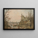 Winter Scene at the Farm - Jan van Goyen — framed artwork on a wall