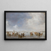 Winter Scene on Ice - Jan van Goyen — framed artwork on a wall