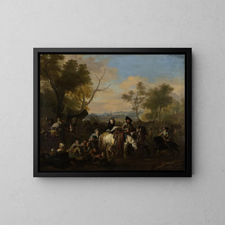 Jan van Huchtenburg - Visit to a Camp.webp