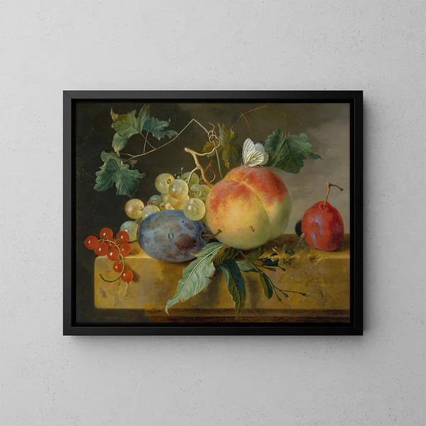 Naturaleza muerta con frutas - Jan van Huysum — cuadro enmarcado en la pared