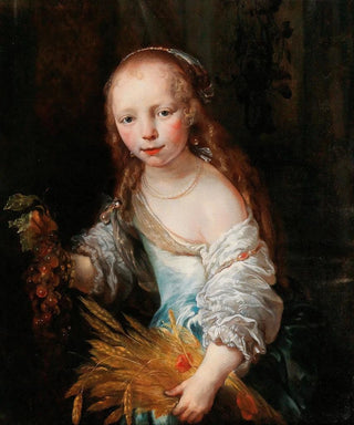 Jan van Noordt - Portrait Of A Young Girl As Ceres.webp