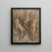 Three Goddesses: Minerva, Juno and Venus - Jan van der Straet — framed artwork on a wall