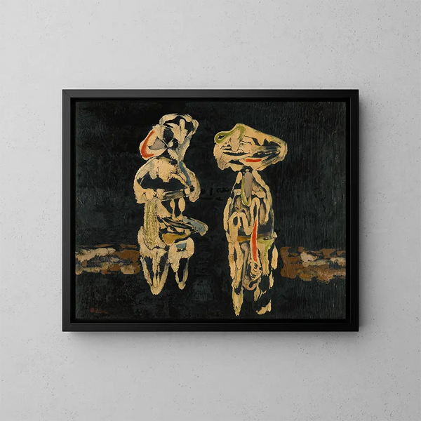 Figures - Jankel Adler — framed artwork on a wall