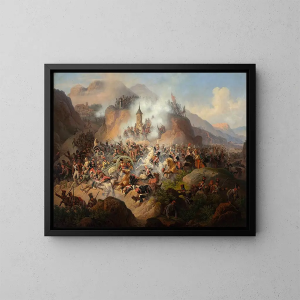 Bataille de Somosierra - January Suchodolski — cuadro enmarcado en la pared