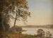 Paisaje danés con vista a un fiordo - Janus la Cour — vista de la obra