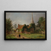 Iglesia en Stoke Poges - Jasper Francis Cropsey — cuadro enmarcado en la pared