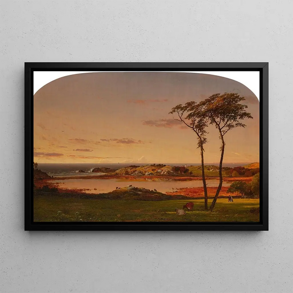 Jasper Francis Cropsey - Spouting Rock Newport Rhode Island.webp