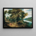 Diane and her nymphs hunting - Jasper van der Lanen — framed artwork on a wall