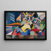 Dama en abstracto - Jay Van Everen — cuadro enmarcado en la pared