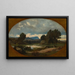 Landscape with Rider on White Horse - Jean-Achille Benouville — framed artwork on a wall