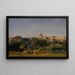 Roma, vista de San Pedro y del Castel Sant'Angelo - Jean-Achille Benouville — cuadro enmarcado en la pared
