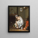 Joven mujer en su toilette - Jean - Alphonse Roehn — cuadro enmarcado en la pared