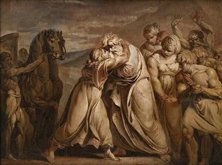JeanAntoine Julien - Joseph meeting his father Jacob in the desert at the frontier of Egypt.webp