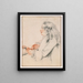 Un joven caballero afinando un violín - Jean-Antoine Watteau — cuadro enmarcado en la pared