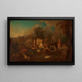 Bivouac - Jean-Antoine Watteau — cuadro enmarcado en la pared