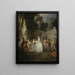 Fiestas Venecianas - Jean-Antoine Watteau — cuadro enmarcado en la pared