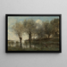 Un estanque en Picardía - Jean-Baptiste-Camille Corot — cuadro enmarcado en la pared