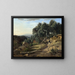 Un paisaje cerca de Volterra - Jean-Baptiste-Camille Corot — cuadro enmarcado en la pared