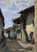 Una calle de pueblo en Dardagny - Jean-Baptiste-Camille Corot — vista de la obra