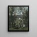 una mujer reuniendo haces en Ville-d'Avray - Jean-Baptiste-Camille Corot — cuadro enmarcado en la pared