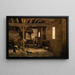 interior de un granero - Jean-Baptiste-Camille Corot — cuadro enmarcado en la pared