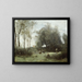 El Puente de las citas - Jean-Baptiste-Camille Corot — cuadro enmarcado en la pared