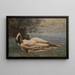 Bacchante junto al mar - Jean-Baptiste-Camille Corot — cuadro enmarcado en la pared