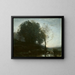 Nymphe et enfant au bain - Jean-Baptiste-Camille Corot — cuadro enmarcado en la pared