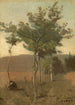 Bouquet d'arbres effet de crépuscule - Jean-Baptiste-Camille Corot — artwork view