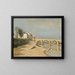 Pont sur la rivière Saône à Mâcon - Jean-Baptiste-Camille Corot — framed artwork on a wall