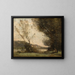 By the riverbank - Jean-Baptiste-Camille Corot — framed artwork on a wall