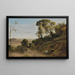 Campaña de Nápoles - Jean-Baptiste-Camille Corot — cuadro enmarcado en la pared