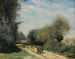 la ruta en el campo en Crcy-en-Brie - Jean-Baptiste-Camille Corot — vista de la obra