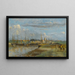 Dunkirk, the Rear Port - Jean-Baptiste-Camille Corot — framed artwork on a wall
