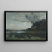 Efecto de la tarde - Jean-Baptiste-Camille Corot — cuadro enmarcado en la pared