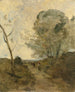 Environs d'Arleux Paysanne Conduisant Une Vache Au Pâturage Effet De Matin - Jean-Baptiste-Camille Corot — vista de la obra