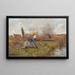 la campesina arrodillada recogiendo diente de león - Jean-Baptiste-Camille Corot — cuadro enmarcado en la pared