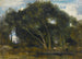 Fontainebleau Chênes Inclinés dans une Clairière de Forêt - Jean-Baptiste-Camille Corot — artwork view
